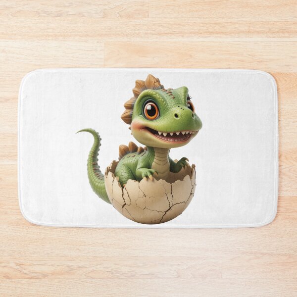 Item preview, Adorable Baby Dinosaur Hatching from Egg – Cartoon Style designed and sold by AleksKos.