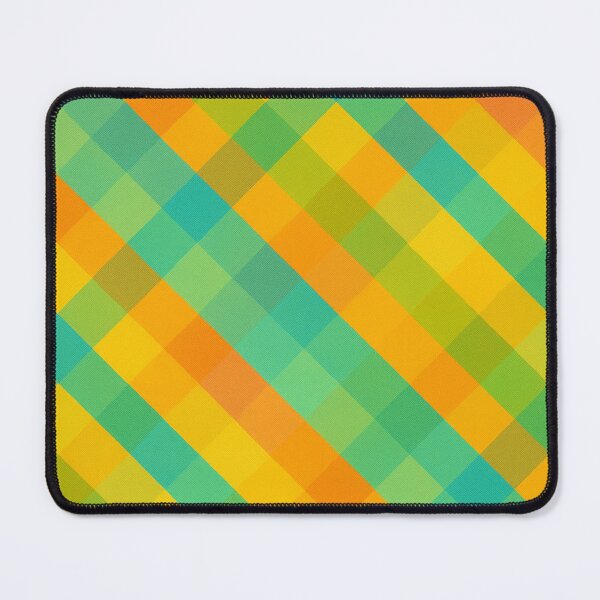 Item preview, Madras-Inspired Diagonal Plaid Seamless Pattern – Tileable Summer Check Design in Yellow, Green, and Aqua designed and sold by Sunstone Print.