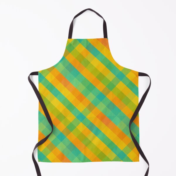 Item preview, Madras-Inspired Diagonal Plaid Seamless Pattern – Tileable Summer Check Design in Yellow, Green, and Aqua designed and sold by Sunstone Print.