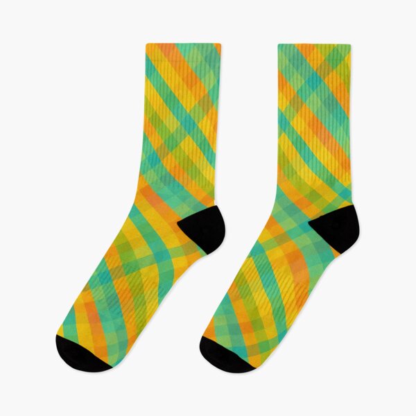 Item preview, Madras-Inspired Diagonal Plaid Seamless Pattern – Tileable Summer Check Design in Yellow, Green, and Aqua designed and sold by Sunstone Print.