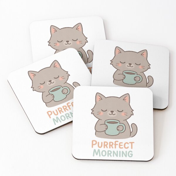 Item preview, Purrfect Morning Cute Cat Coffee Mug Design designed and sold by Simple Arts.