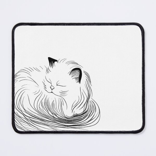 Item preview, Snoozing Persian Cat Sketch designed and sold by ShadowAndSlate.