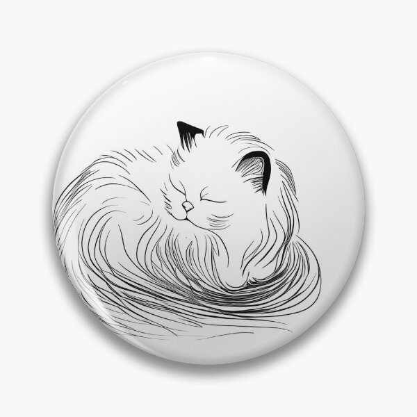 Item preview,  Snoozing Persian Cat Sketch designed and sold by ShadowAndSlate.
