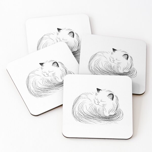 Item preview,  Snoozing Persian Cat Sketch designed and sold by ShadowAndSlate.