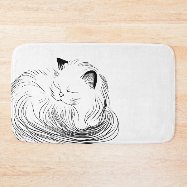 Item preview,  Snoozing Persian Cat Sketch designed and sold by ShadowAndSlate.