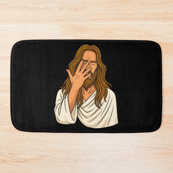 Item preview, Funny Facepalm Jesus Meme Art  designed and sold by DrawHandArt.