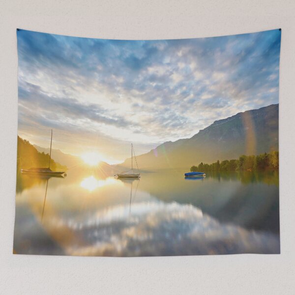 Item preview, Sunrise over Lake Brienz – Morning magic in the Bernese Oberland designed and sold by beatbieri.ch.