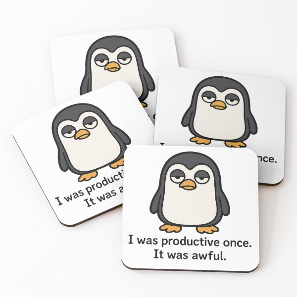 Item preview, Grumpy Penguin – “I was productive once. It was awful.” designed and sold by Thorrdu.