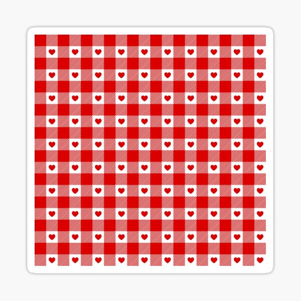 Artikel-Vorschau von Rotes Herz-Gingham-Weihnachtsmuster, designt und verkauft von Mookie Makes.