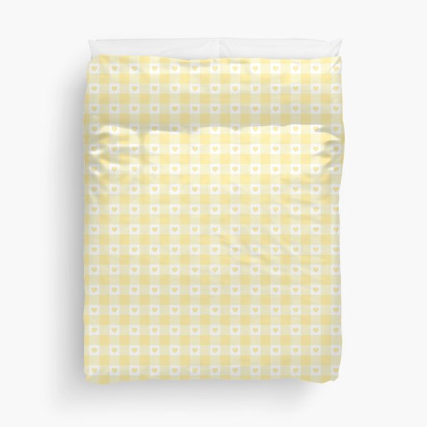 Item preview, Yellow Heart Gingham Checkered Pattern designed and sold by Mookie Makes.