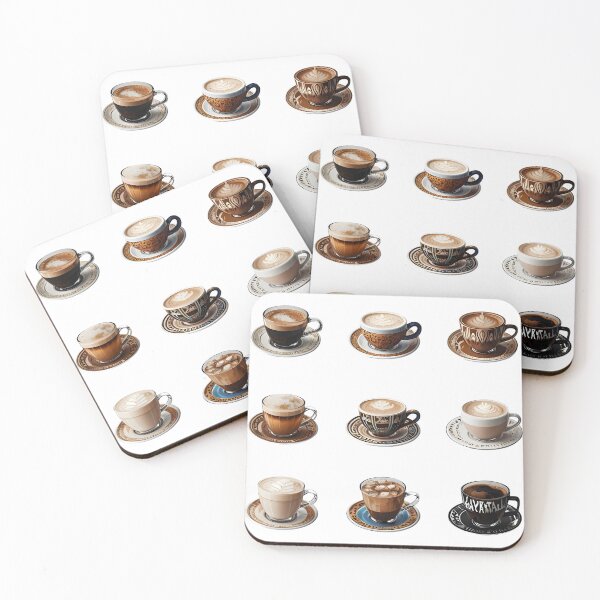 Item preview, Coffee Lovers Grid Style design perfect gift for the coffee lover designed and sold by TeeTimeTreasure.