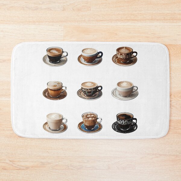Item preview, Coffee Lovers Grid Style design perfect gift for the coffee lover designed and sold by TeeTimeTreasure.