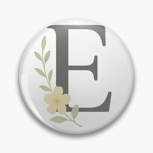 Item preview, Floral Monogram “E” – Elegant Botanical Alphabet Letter Art designed and sold by Queer Designs.