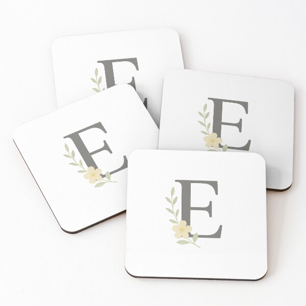 Item preview, Floral Monogram “E” – Elegant Botanical Alphabet Letter Art designed and sold by Queer Designs.