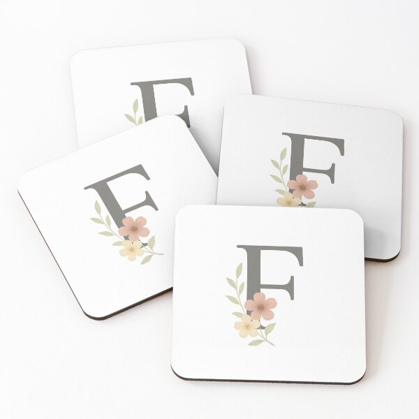 Item preview, Floral Monogram “F” – Watercolor Flower Alphabet Letter Art designed and sold by Queer Designs.