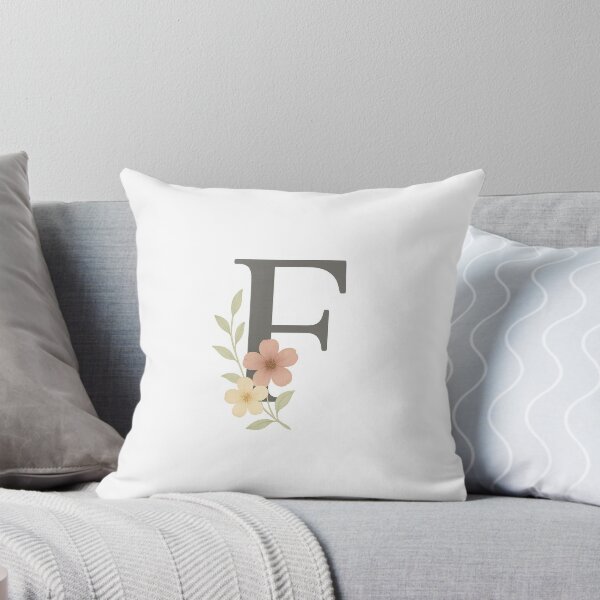 Artikelvorschau, Florales Monogramm „F“ – Aquarell-Blumenalphabet-Buchstabenkunst entworfen und verkauft von Queer Designs.