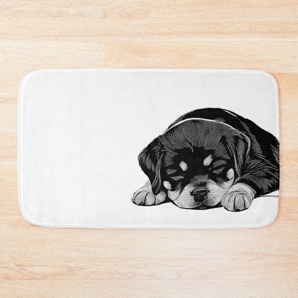 Item preview,  Sleeping Rottweiler Puppy Sketch designed and sold by ShadowAndSlate.