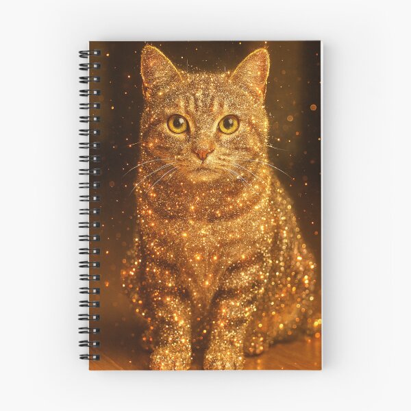 Item preview, Gato con purpurina dorada designed and sold by DeVeauDesign.
