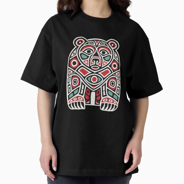 Vista previa del artículo con la obra «Oso nativo», diseñado y vendido por Paxbear Tees.