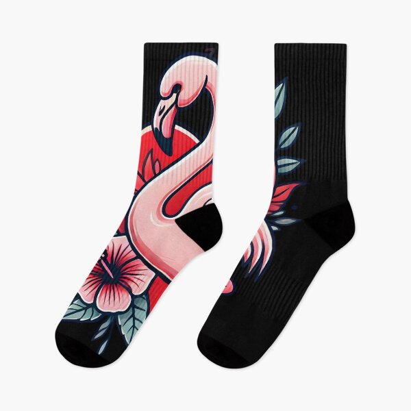Item preview, Flamingo Love Tropical Heart Bloom designed and sold by DrawHandArt.