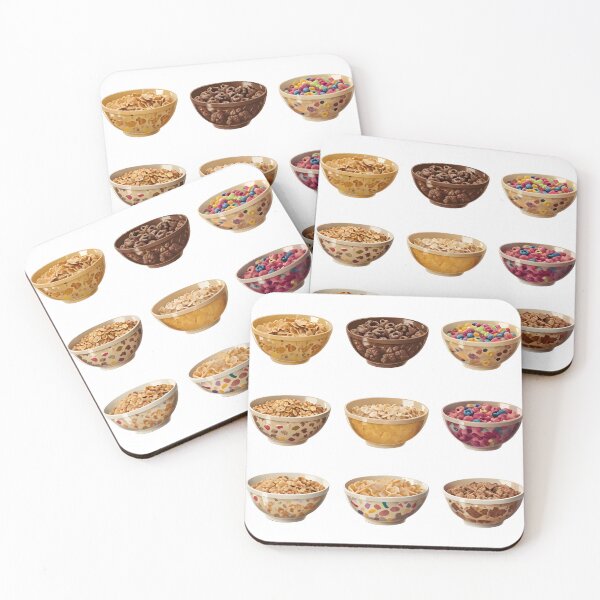 Item preview, Colorful Cereal Bowl Grid – Fun Breakfast Art for Food Lovers designed and sold by TeeTimeTreasure.