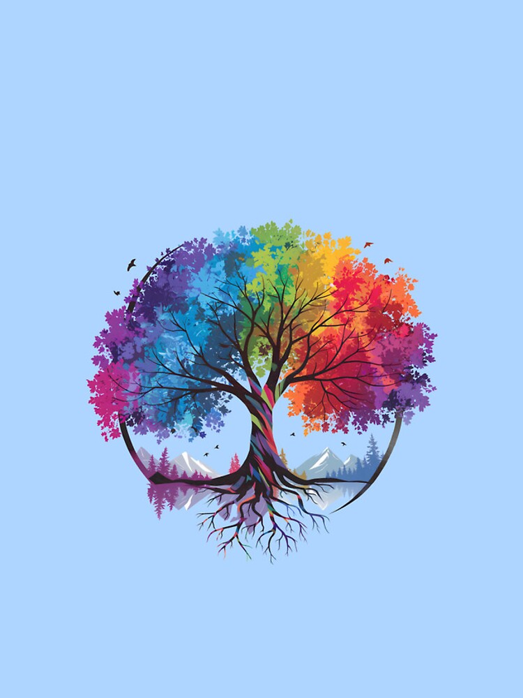 Thumbnail 4 of 4, iPhone Case, Tree of Many Colors designed and sold by Triple-D-Art.