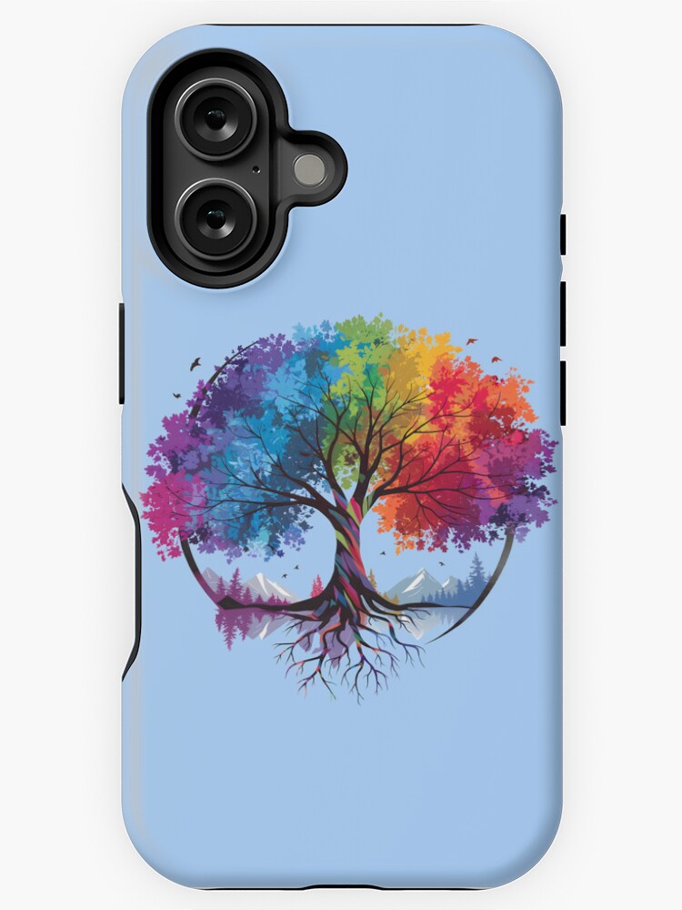 Thumbnail 1 of 4, iPhone Case, Tree of Many Colors designed and sold by Triple-D-Art.