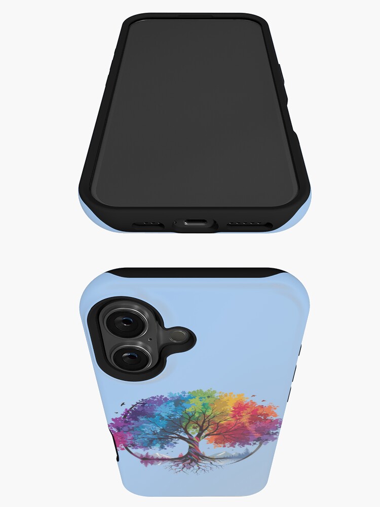 Thumbnail 3 of 4, iPhone Case, Tree of Many Colors designed and sold by Triple-D-Art.