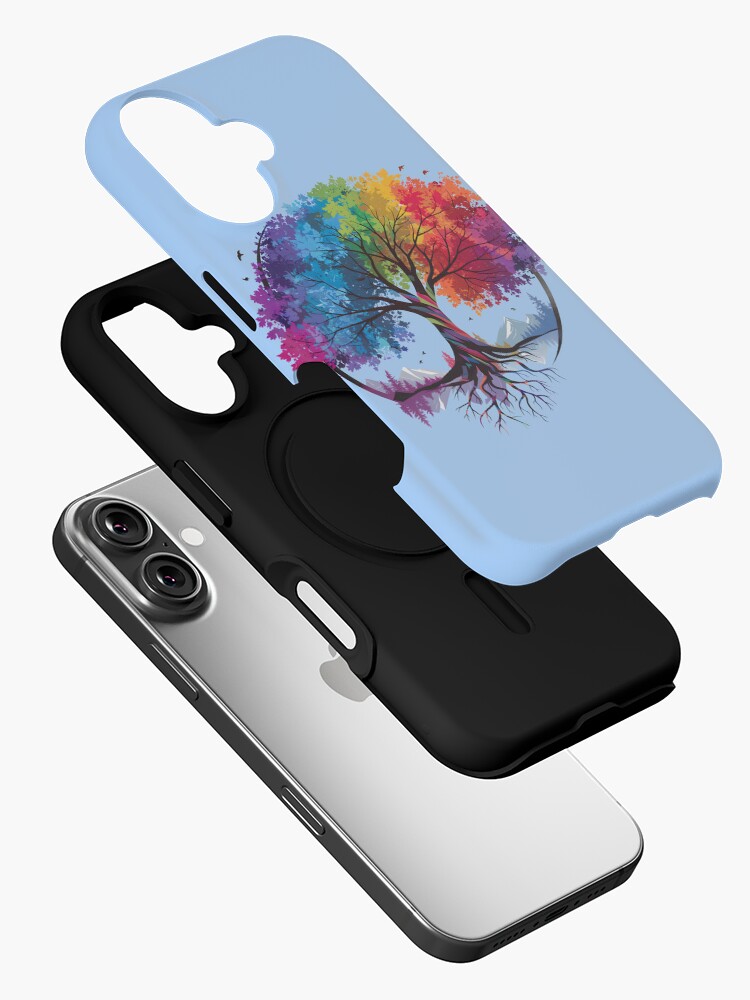 Thumbnail 2 of 4, iPhone Case, Tree of Many Colors designed and sold by Triple-D-Art.