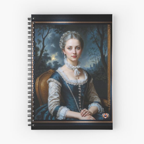 Item preview, Elegant 18th Century Portrait Of Liliane Viviane In Graceful Rococo Aesthetic Setting Enchanting AI Concept Art by Xzendor7 designed and sold by Xzendor7 Digital Art Creations.