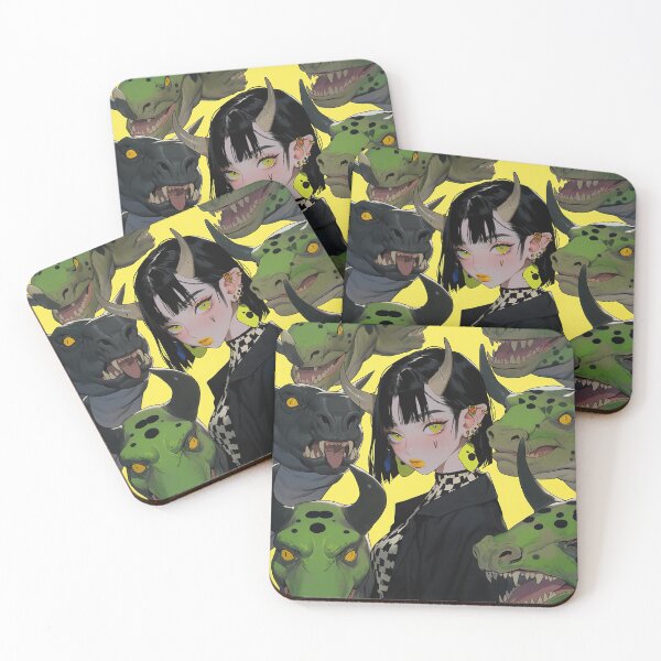 Item preview, Edgy Anime Girl with Reptile Horde designed and sold by bubblegoth.