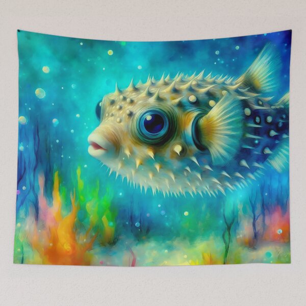Item preview, Puffer Fish Art #4 | Pufferfish Lovers designed and sold by ksgraphics222.