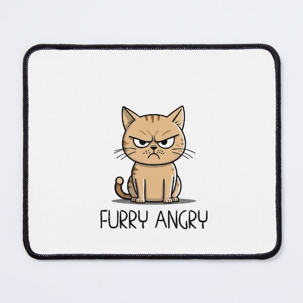 Item preview, funny angry cat-furry angry-funny cat sticker or shirt designed and sold by designkb.
