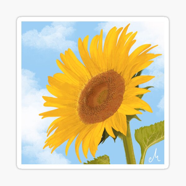 Vista previa del artículo con la obra «Bajo el cielo de girasoles», diseñado y vendido por marisbrom.