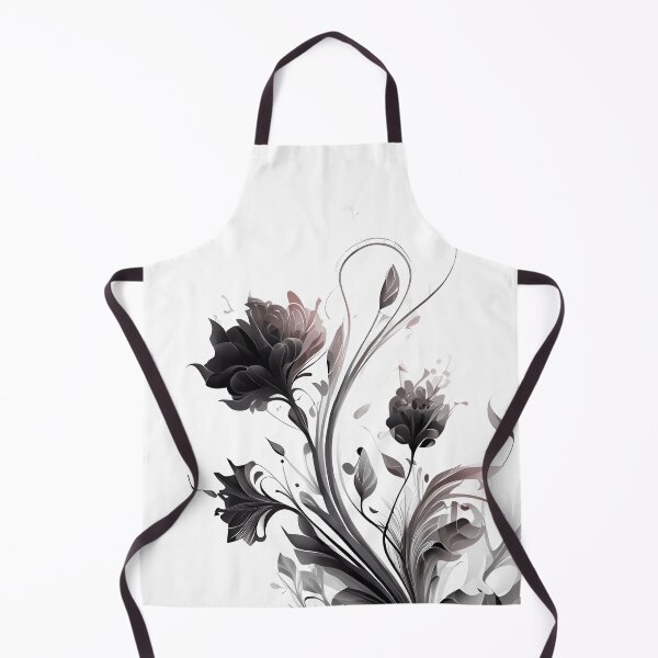 Item preview, Flowers Silhouette Dark on White designed and sold by ShadowAndSlate.