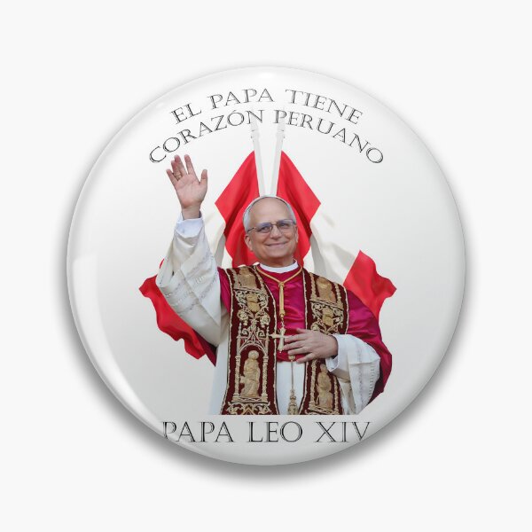 Item preview, Papa Leo XIV Pope Leo Peruvian Heart designed and sold by CELTIC-DESIGNS.