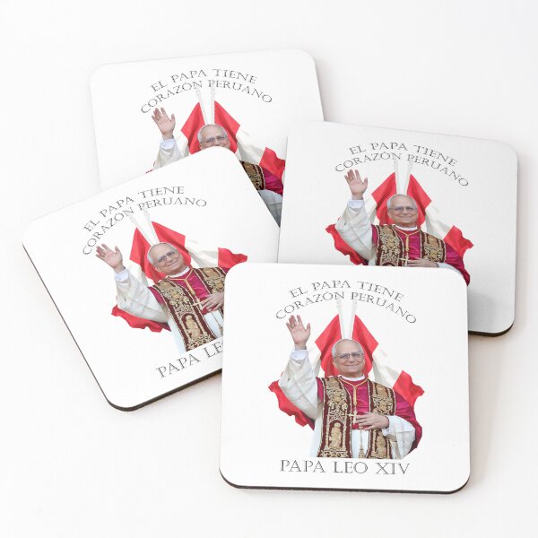 Item preview, Papa Leo XIV Pope Leo Peruvian Heart designed and sold by CELTIC-DESIGNS.