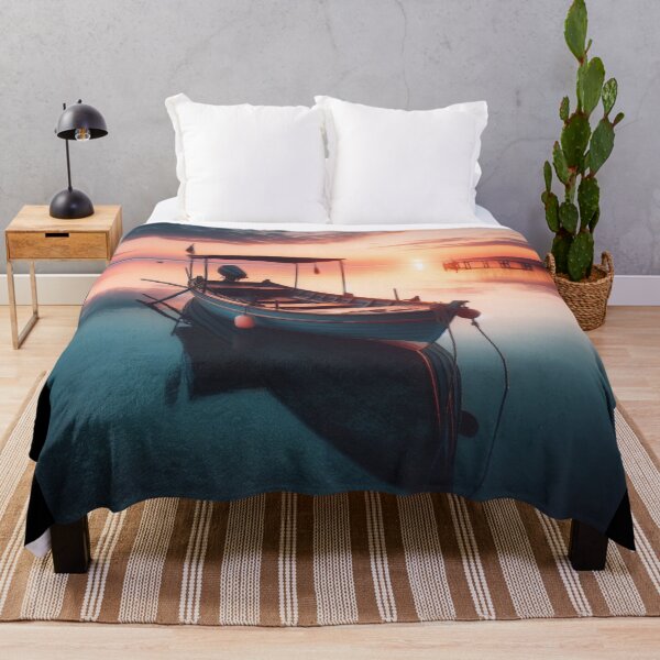Item preview, Fishing boat at sunset 2 designed and sold by JALNERVION SHOP.