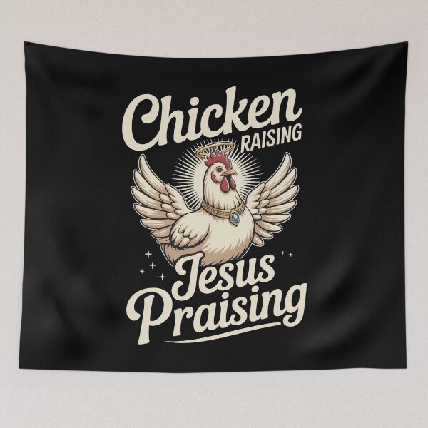 Item preview, Chicken Raising Jesus Praising Funny Farm designed and sold by Redgiant87x.