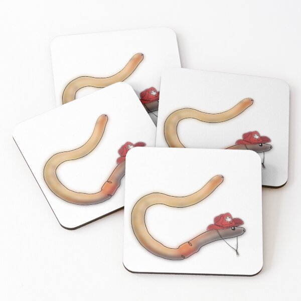 Item preview, Worm in Canadian Cowboy Hat – animalsinhats designed and sold by Ashley’sAnimalz.