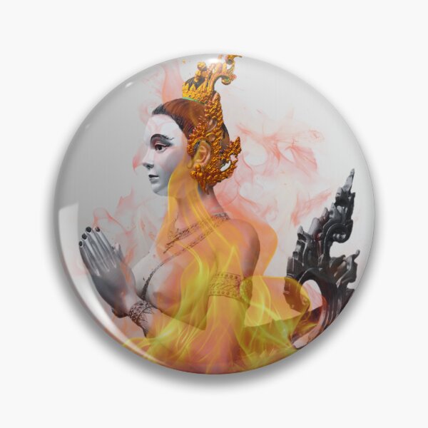 Item preview, Flaming Kinnaree in B&W designed and sold by Linklandiya.