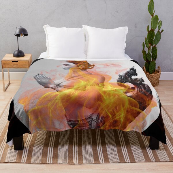 Item preview, Flaming Kinnaree in B&W designed and sold by Linklandiya.
