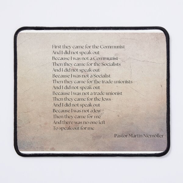 Item preview, First They Came For Poem designed and sold by Zany-Flamingos.