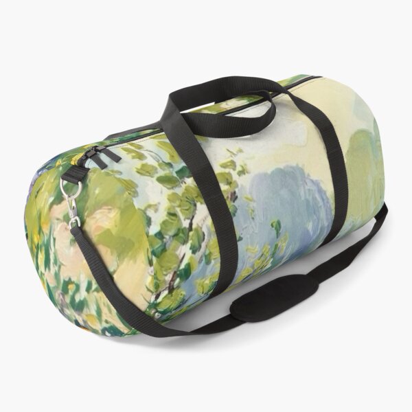 Item preview, Tranquil Garden Bench in Bloom – French Impressionist Meadow Art Print by Carraann designed and sold by CARRAANN.