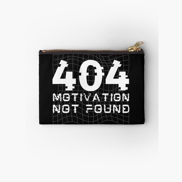 Item preview, 404 Motivation Not Found – Glitch Error for Programmers designed and sold by Honominu.