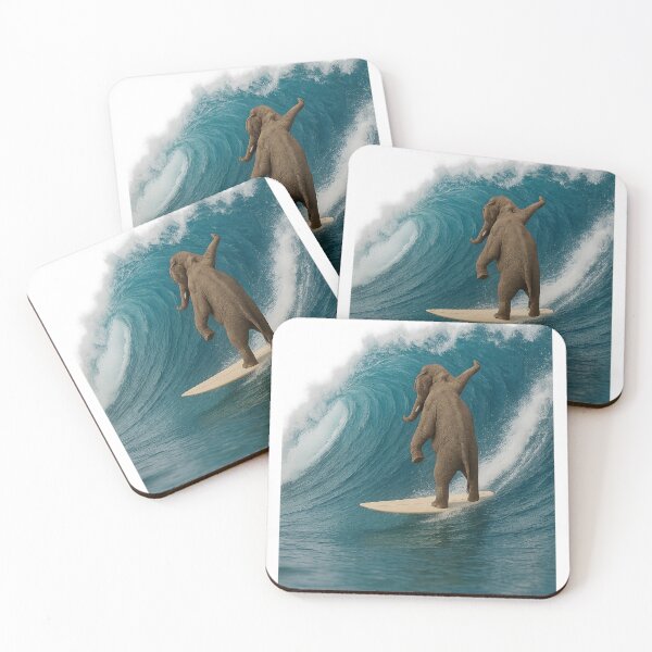 Item preview, Surferphant – Elephant on the Wave designed and sold by Kunst-Shirt.