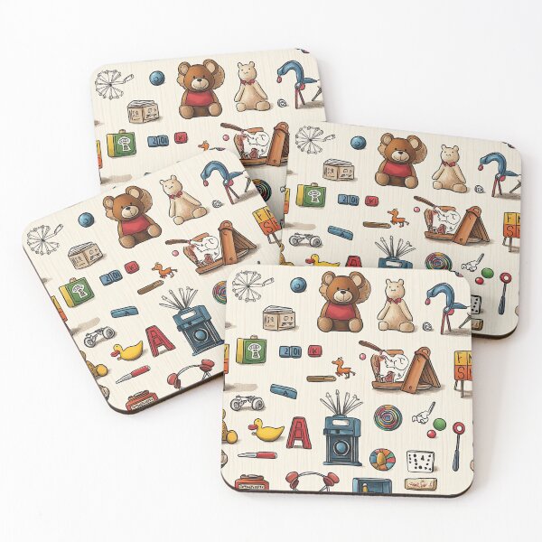 Item preview, Charming Watercolor Illustration of Classic Toy Assortment designed and sold by Piotrek0001.