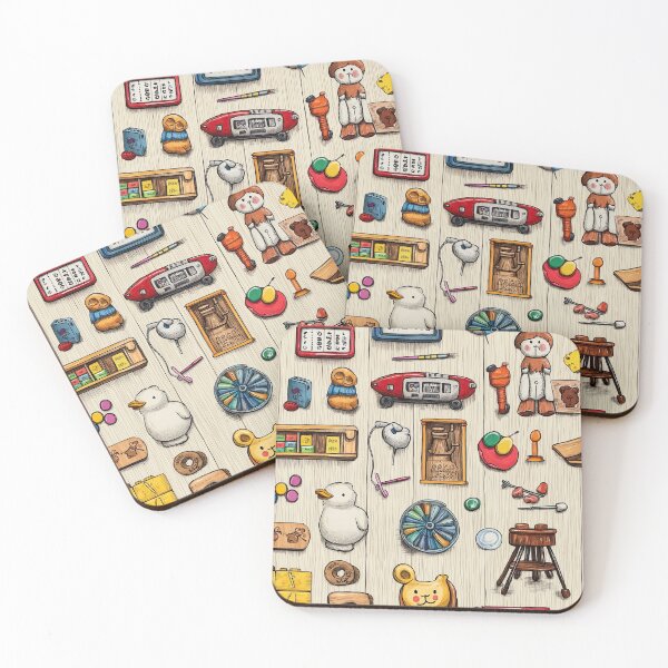 Item preview, Delightful Pastel Toys on Warm Natural Surface designed and sold by Piotrek0001.