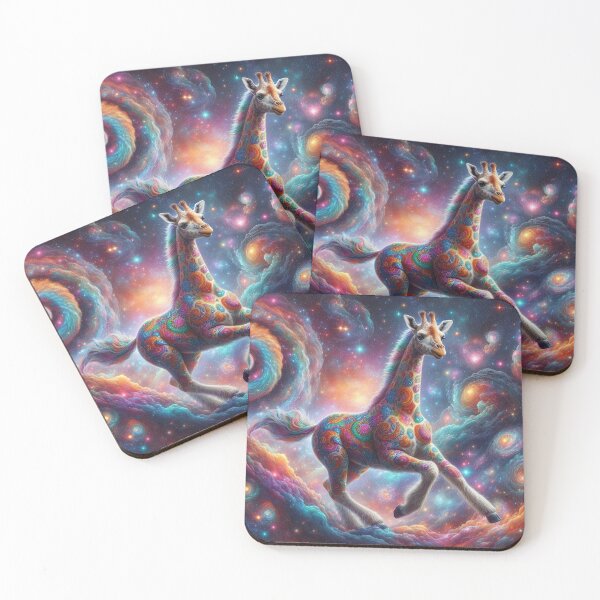 Item preview, mystical giraffe running in space designed and sold by Dogandesighn.