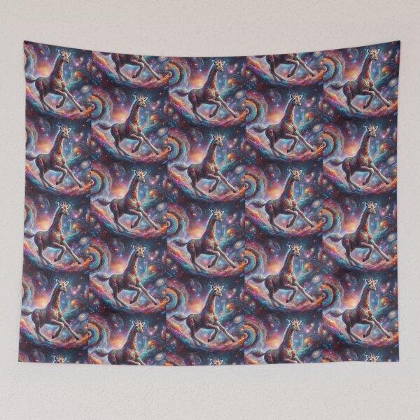 Item preview, mystical giraffe running in space designed and sold by Dogandesighn.